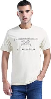 Flying Machine Men's Regular Fit T-Shirt | Printed | Tshirt for Man