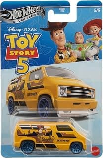 Hot Wheels Custom '77 Dodge Van Toy Car, Entertainment-Themed 1:64 Scale Vehicle with Enhanced Deco, Exclusive Wheels & Collectible Packaging (Styles May Vary)