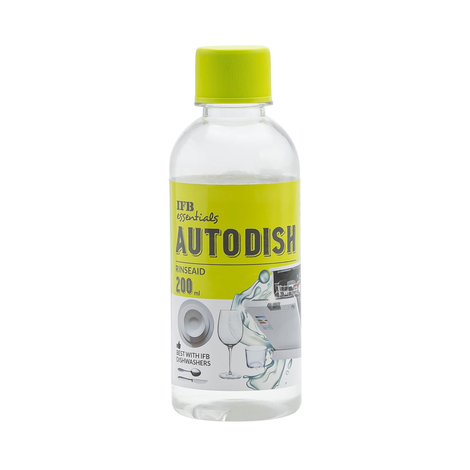 IFB Essentials Autodish Dishwasher Rinse Aid | Formulated by Dishwasher Experts | Spotless Shine & Faster Drying | Prevents Water Marks & Streaks | For All Dishwashers | 200 ml