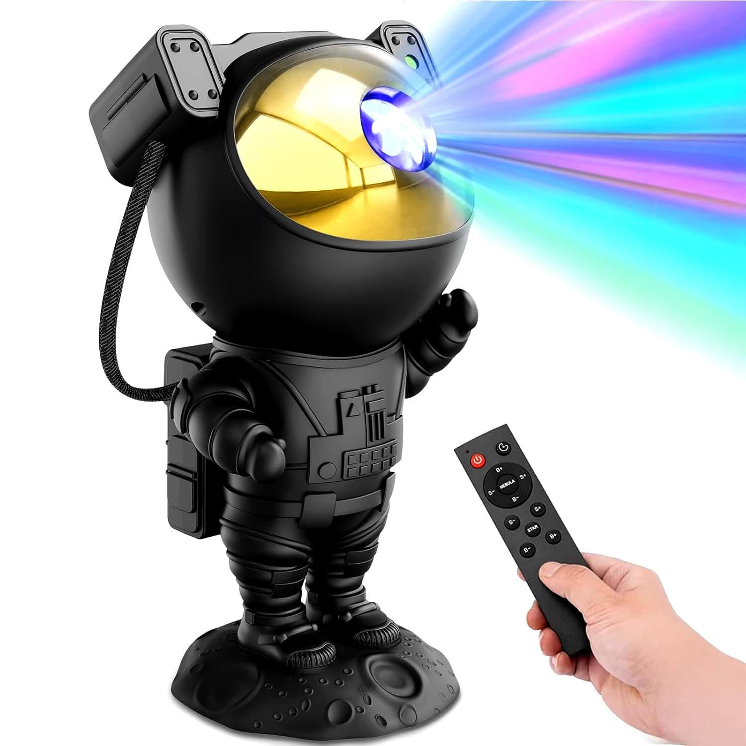 Lifelong Astronaut Galaxy Projector Light for Bedroom with Remote| Matte Black Finish |Star, Nebula & Space Night Lamp with Timer | Decorative Light | 360° Projection Kids & Adults (LLEGP09)