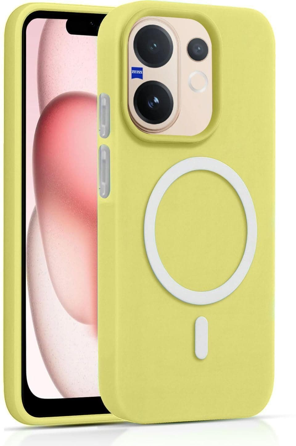 AeoFit Matte Back Cover for Vivo V60e 5G | Shockproof Soft TPU Case with Camera Protection | Slim & Lightweight Back Cover Case for Vivo V60e (Yellow)