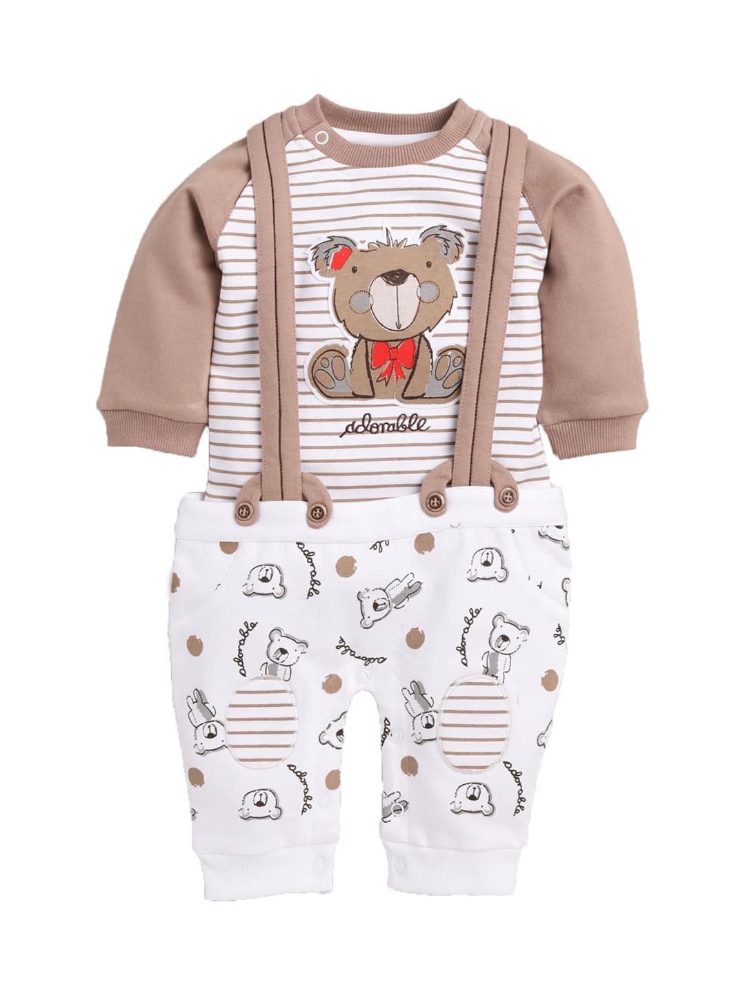 BABYGO Designer Half Sleeve Dungaree for Baby Boys