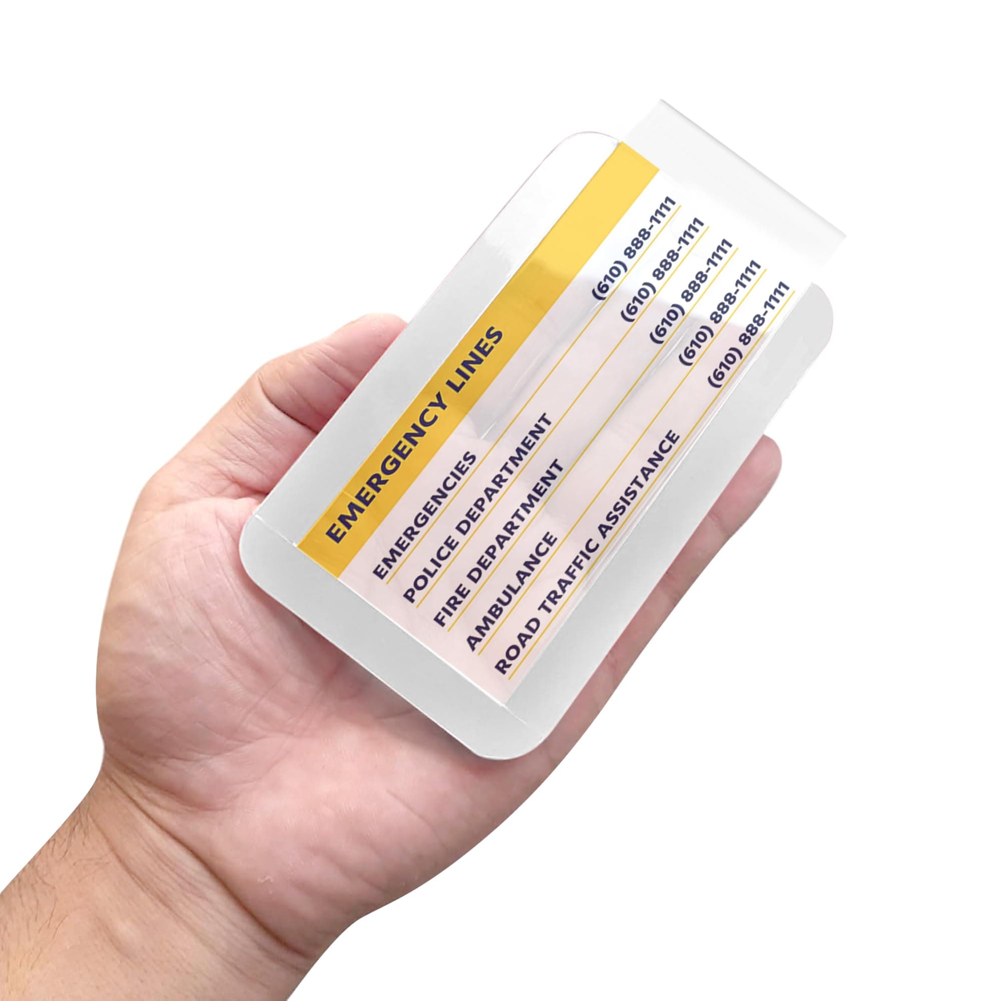 GLUN® Removable ID Card Holder for Car, Use to Display Passes and Visiting Cards ID Card Cover Holder for 4 Wheelers with 3M Double Sided Tape.