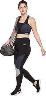 Clovia Women's Slim Fit Mid Rise Slim Polyamide Sports Tights .