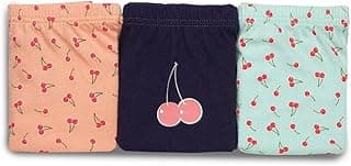 Van Heusen Girls Ultra Soft Hipster Panty - 100% Cotton - Pack of 3 - No Marks Waistband, Allover Print