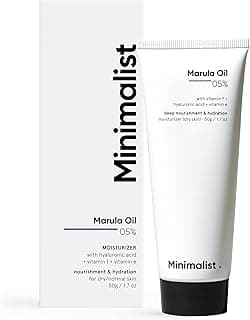 Minimalist Marula Oil 5% Face Moisturizer For Dry Skin With Hyaluronic Acid For Deep Nourishment & Hydration, For Men & Women | 30 gm