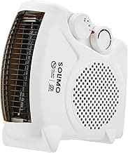 Amazon Brand - Solimo 2000/1000 Watts Room Heater with Adjustable Thermostat (ISI certified, White colour, Ideal for small to medium room/area)