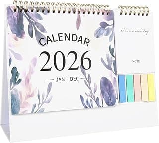 2026 Desk Calendar Planner With Memo Pad & Colored Stickers, Monthly Desktop Organizer For Home Office School, 8.5x6 Inches