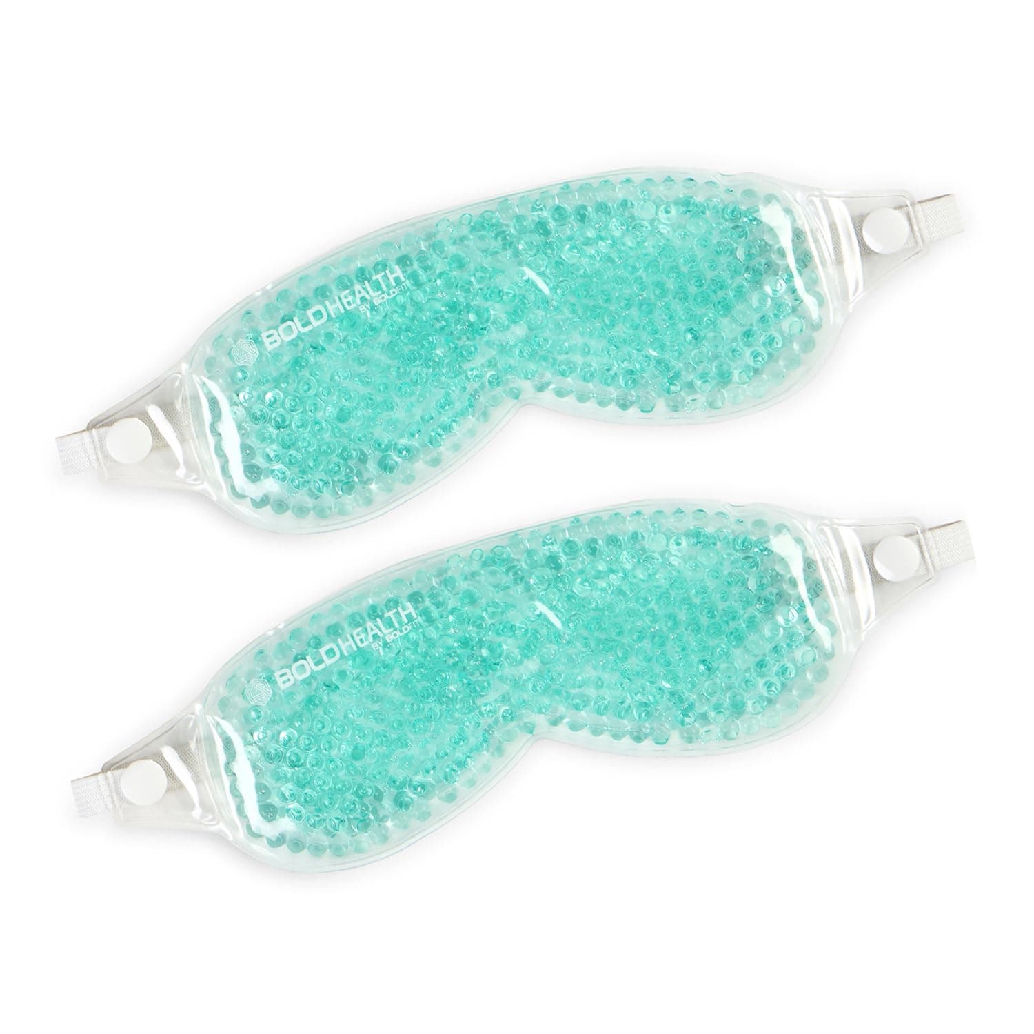 Boldhealth Cooling Eye Gel Mask with Beads Ice Pad for Dark Circles, Redness & Puffiness Relaxing Eye Cooling Patch for Men & Women Blue pack of 2