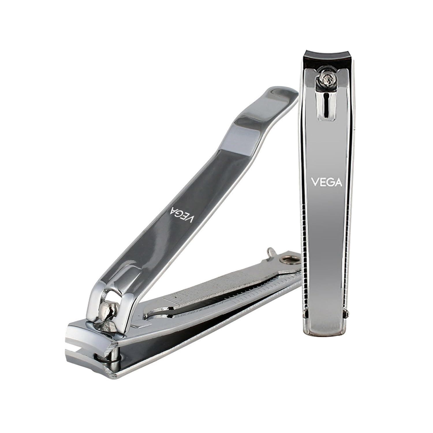 Vega Large Nail Clipper 1 Piece for Men & Women | Stainless Steel Nail Trimmer for Fingernails & Toenails | Durable Nail Cutter with Anti-Slip Grip | Professional Manicure Pedicure Kit Tool, (LNC-01)