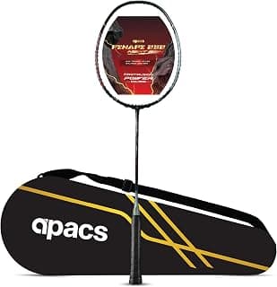 Apacs Finapi 232 Next Gen (40LBS, Unstrung) | Ultra Slim Shaft | 4U All Rounder | Made with 100% UHM Japanese Graphite | Special Edition Badminton Racket with Cover (Black)