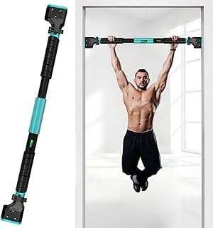 Craava Pull Up Bar Doorway for Home Workout No Screws Chin Up Bar with Locking Mechanism Max Load 200Kg Adjustable (70 to 100 CM)