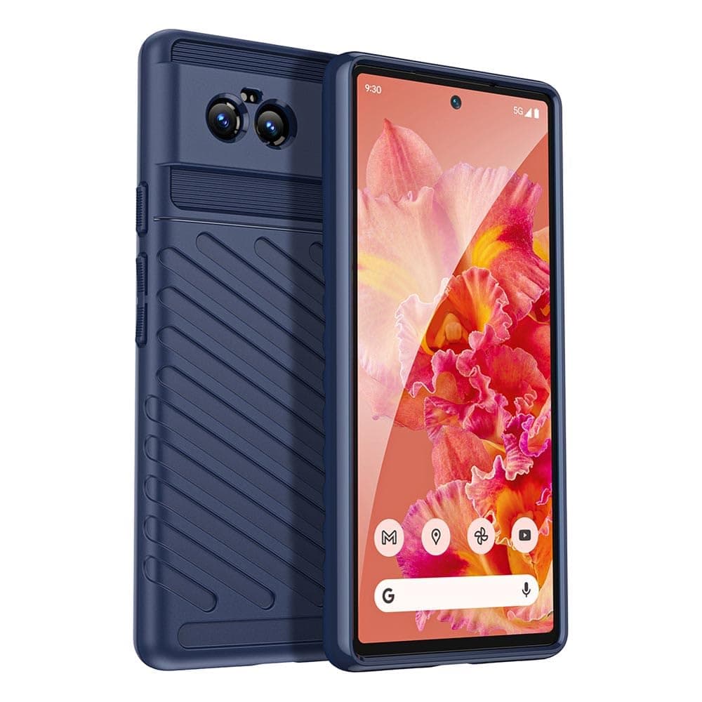 amazon basics Shockproof Mobile Cover for Google Pixel 6 5G (360 Degree Protection | Protective Design | Anti-Scratch Tough Slim TPU Case), Blue
