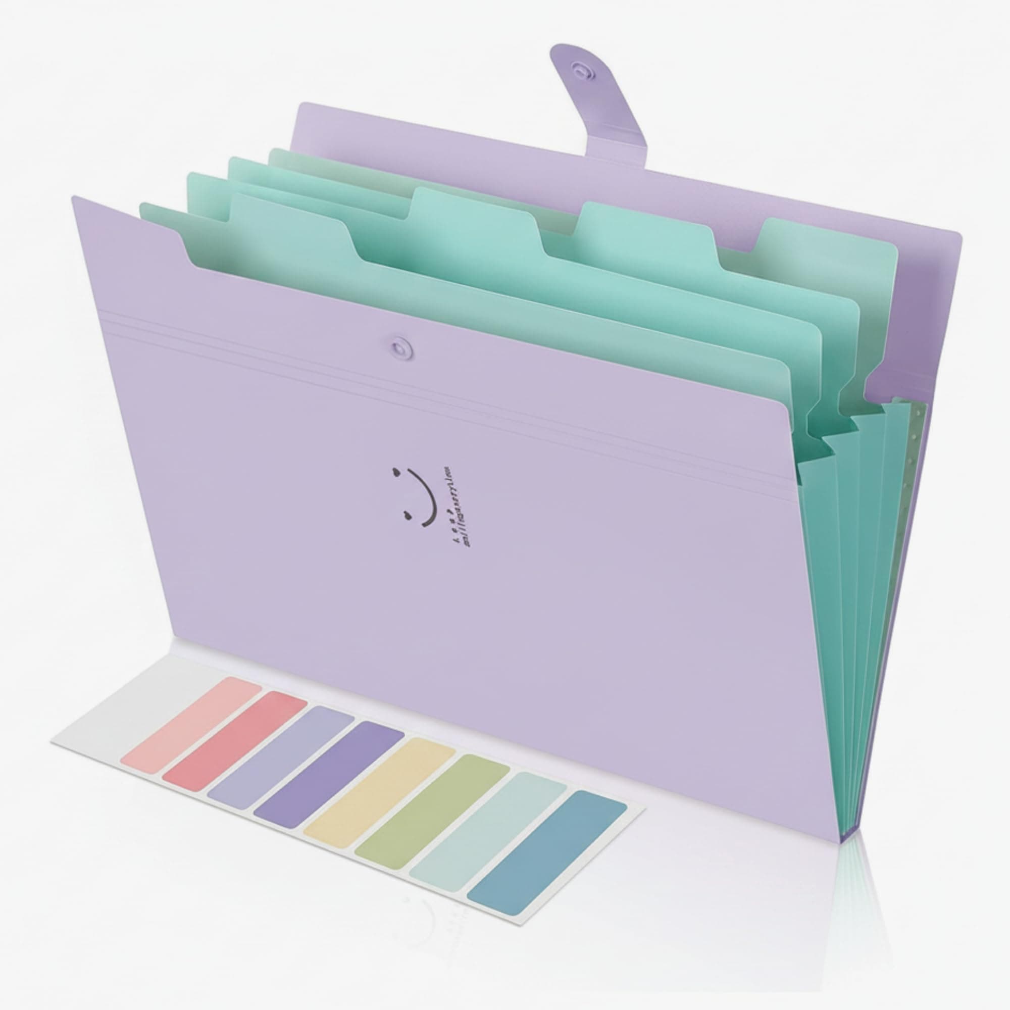 Corslet Accordion File Organizer, Letter Size A4 Document Folder 5 Pocket Expanding Cute File Folder Portable File Organizer for School Office Supplies, File Folders for Documents - (Color May Vary)
