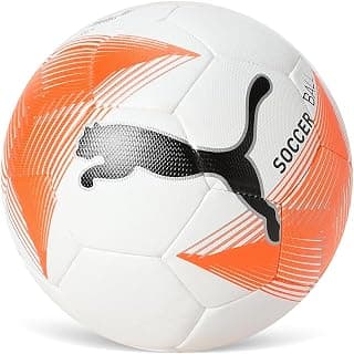 PUMA , Unisex-Adult, Future 3 Soccer Ball V1, White-Burnt Orange, (8493301)