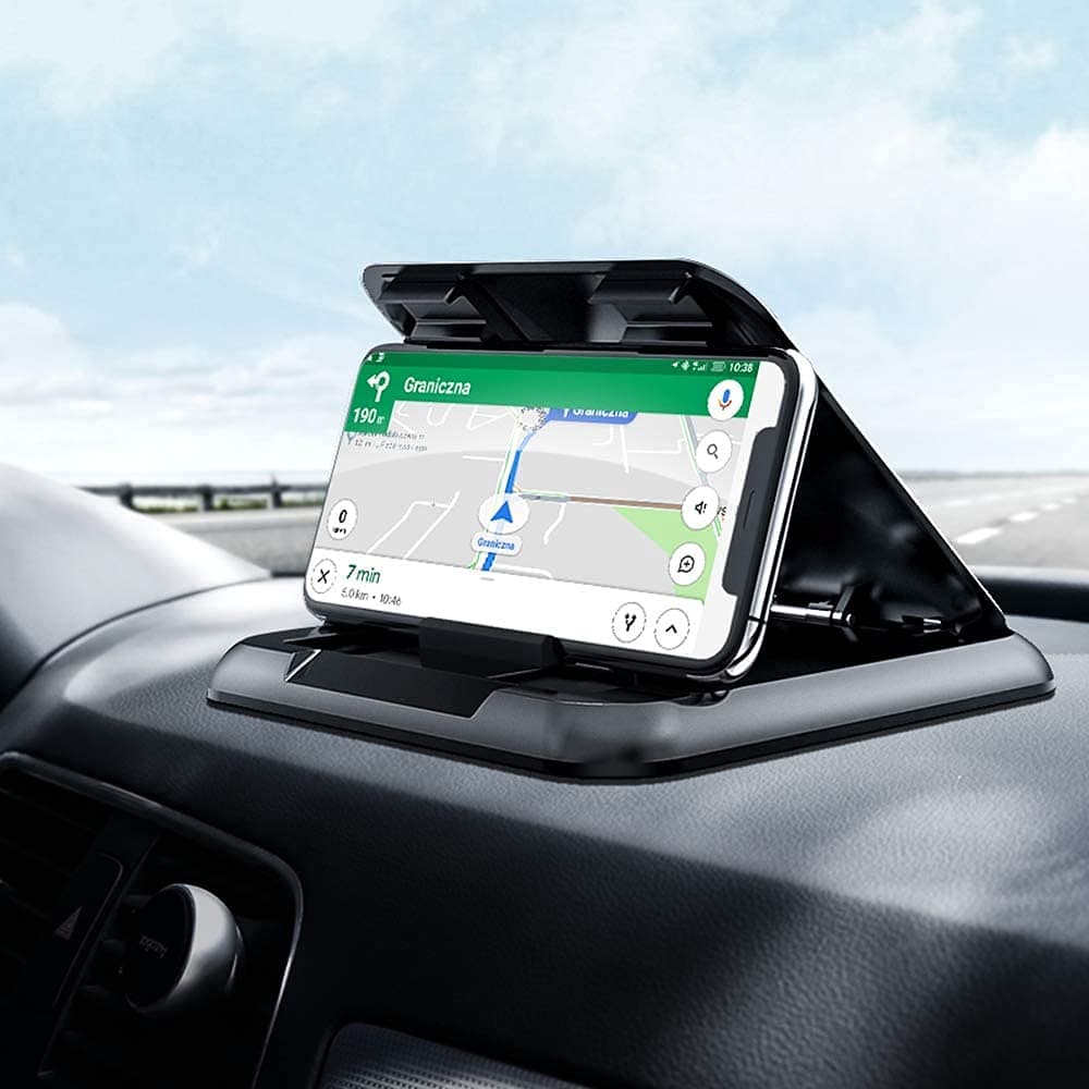 HOLD UP Mobile Car Holder Mount - Holdup Dashboard Cell Smartphones Holder For Car Universal Anti-Slip Silicone Suction Pad Dashboard Mount Stand Compatible With iPhone Samsung