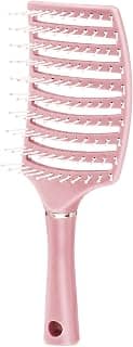 GLUN® Portable Detangling Hair Brush Pack of 1 Pink Colour, Curly & Straight Hair Brush for Women & Men Accessories Use in Salon, Home & Personal Use