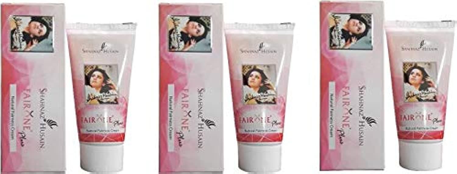 Shahnaz Husain Fair One Plus Natural Fairness Cream, cucumber, 50 g, Pack of 3