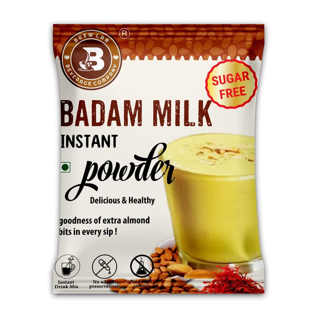 Brew Lab Delicious & Healthy Badam Milk Instant Powder REFINED Sugar Free | Goodness Of Real Almonds | (1 kg)