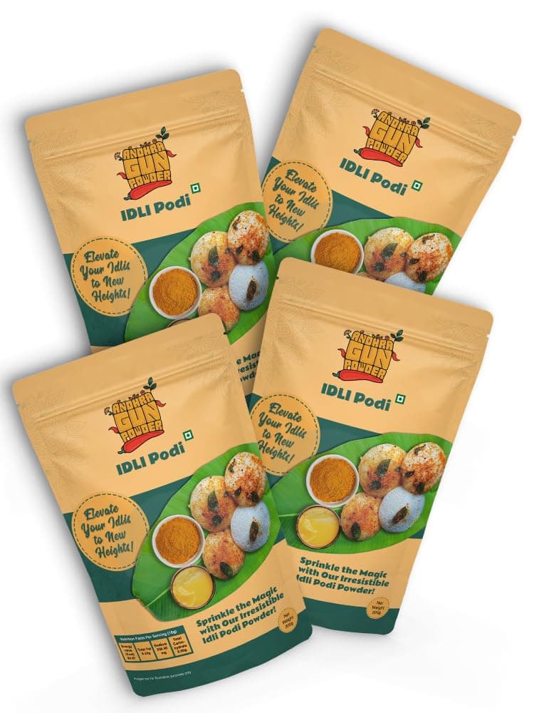 ANDHRA GUNPOWDER Idli Podi| Homestyle 200 * 4 (800 G)