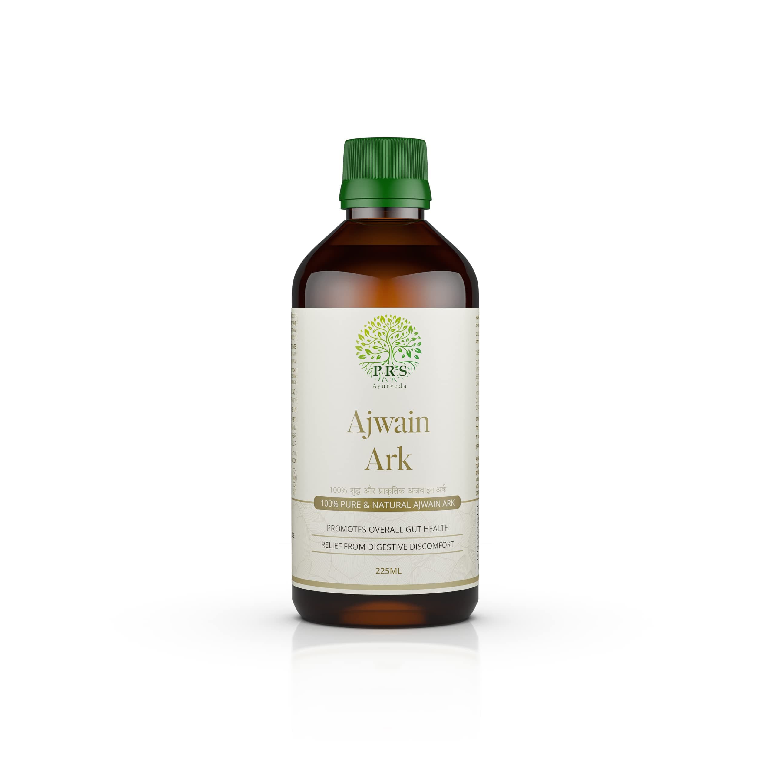 PRS Ayurveda Natural Ayurvedic Ajwain Ark 225 ml - Promotes Healthy Digestion - Effective in Relieving Constipation, Digestion, and Acidity, Highly Digestive Tonic