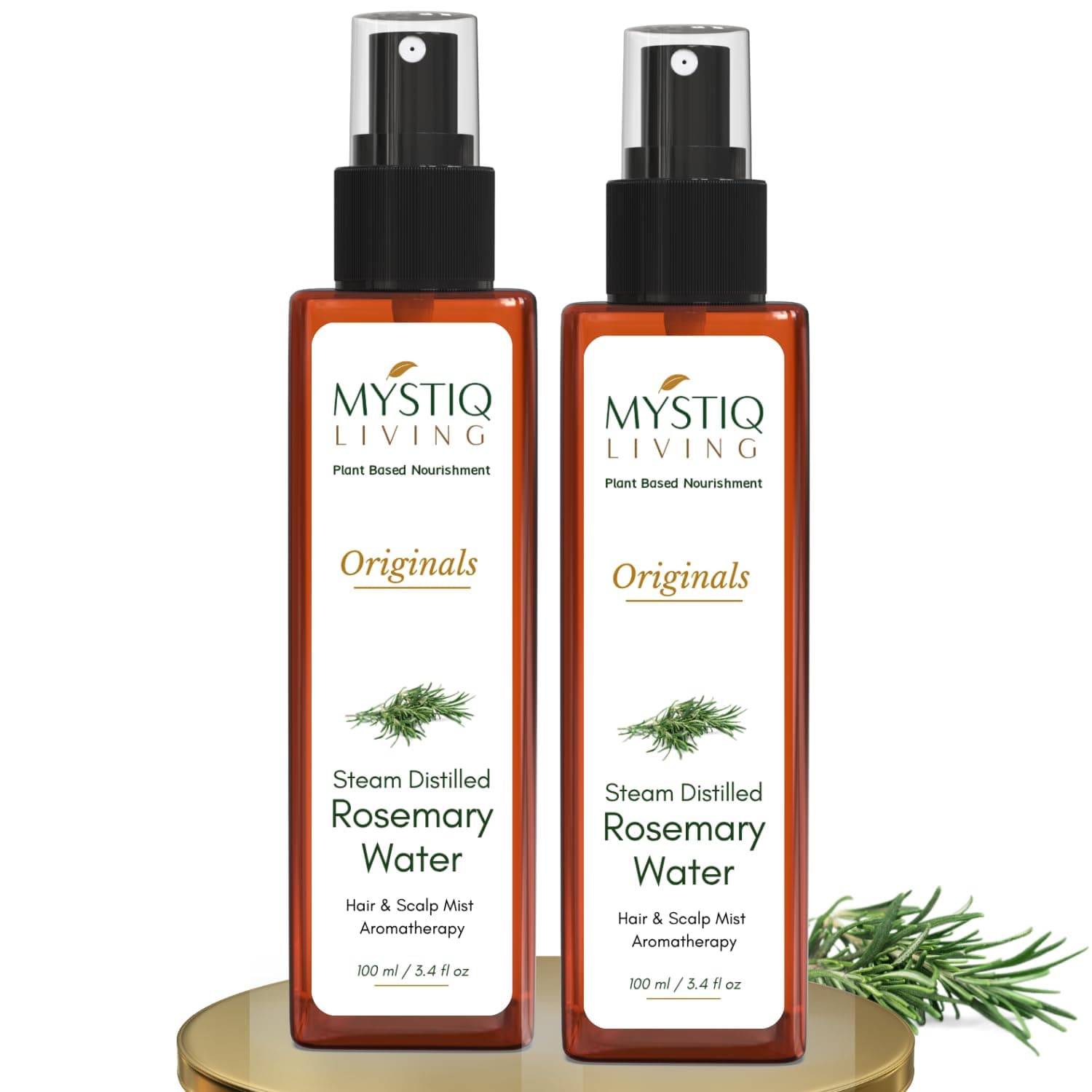 Mystiq Living Rosemary Hair Spray for Growth, Super Combo(Pack of 2)- 200 ML | Rosemary Water Helps Reduce Hair Fall, Improves Hair Growth