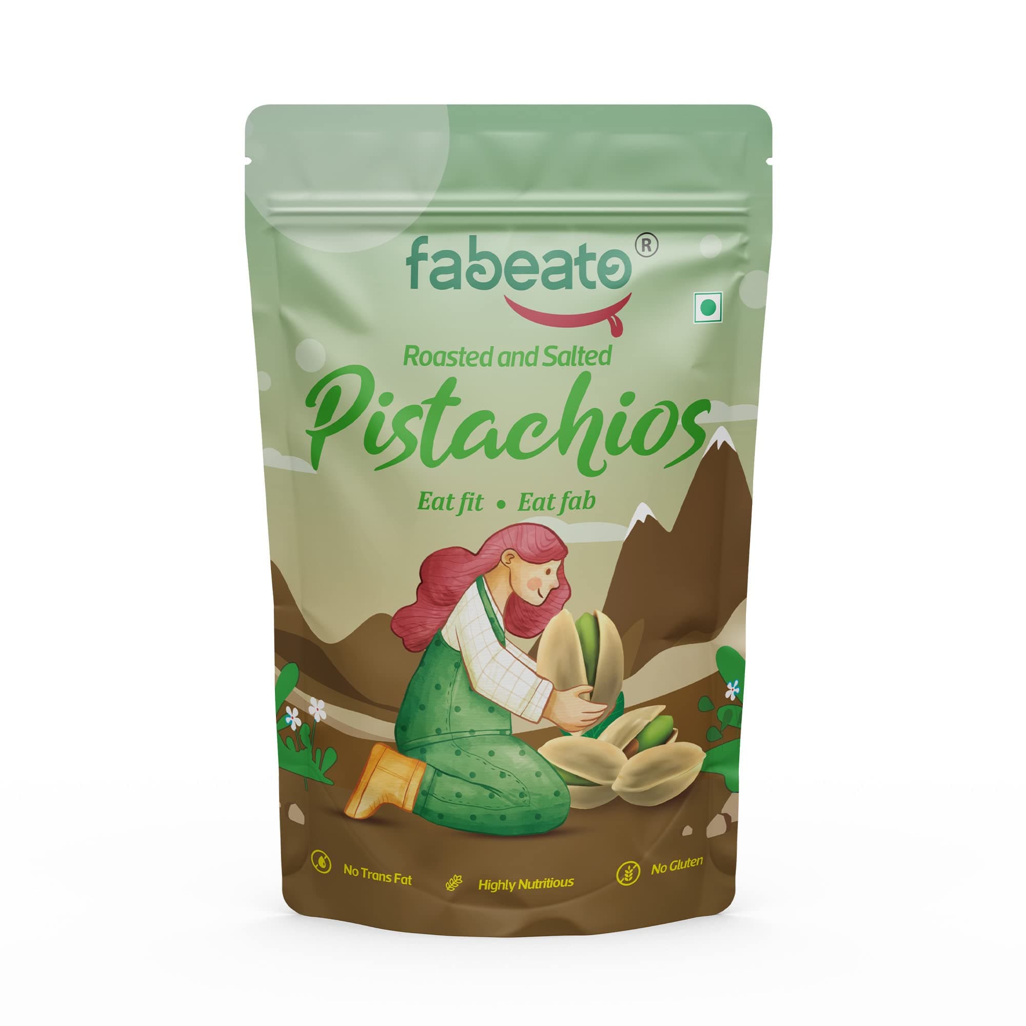 Fabeato Premium Roasted & Salted Pistachios (500g) - Crunchy, Nutritious & Delicious Snack