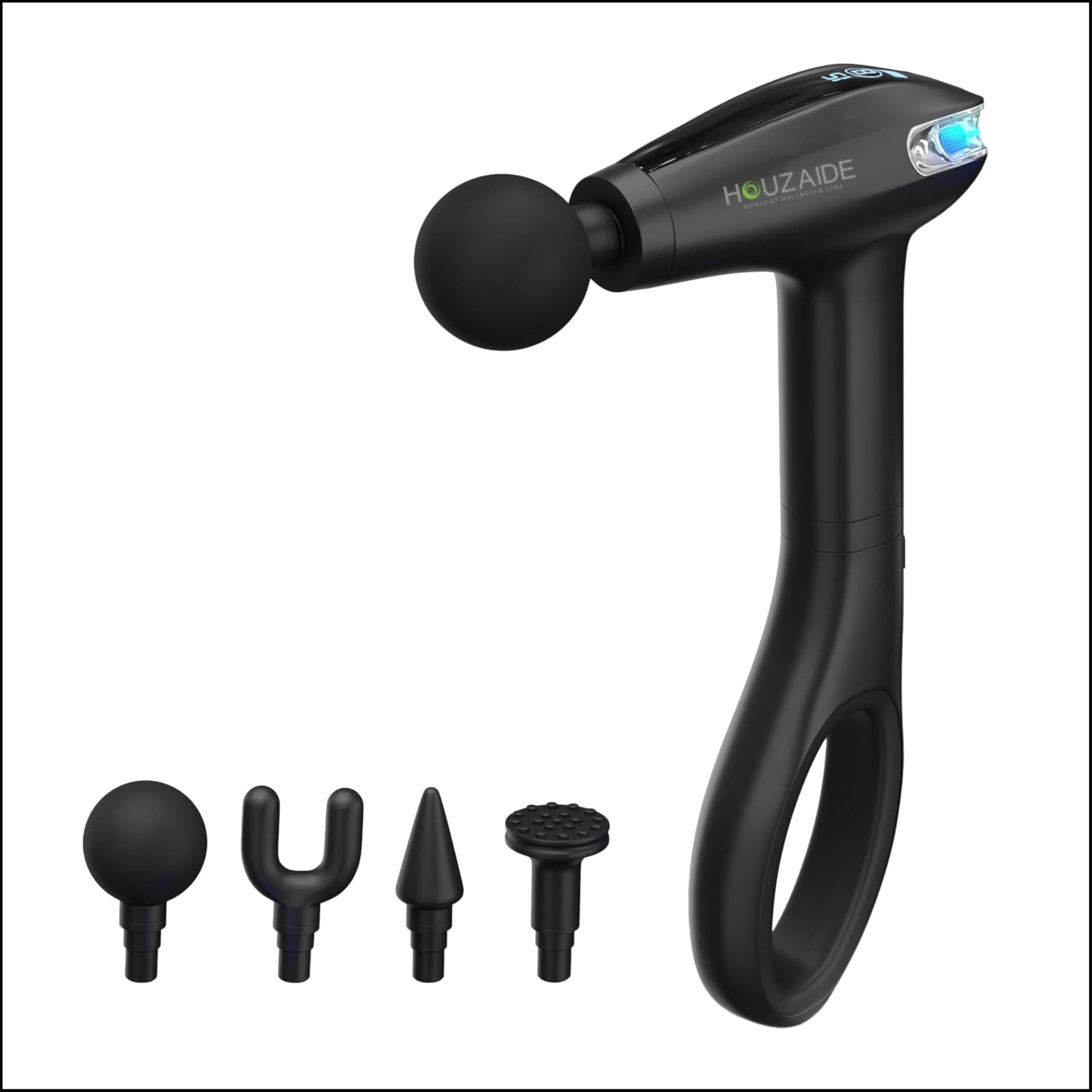 HOUZAIDE Pinaka Pro Deep Tissue Muscle Massage Gun for Athletes, Gym Enthusiast, Handheld Percussion Body Massager with Powerful Brushless Motor (HA812) Raksha Bandhan Gift Option