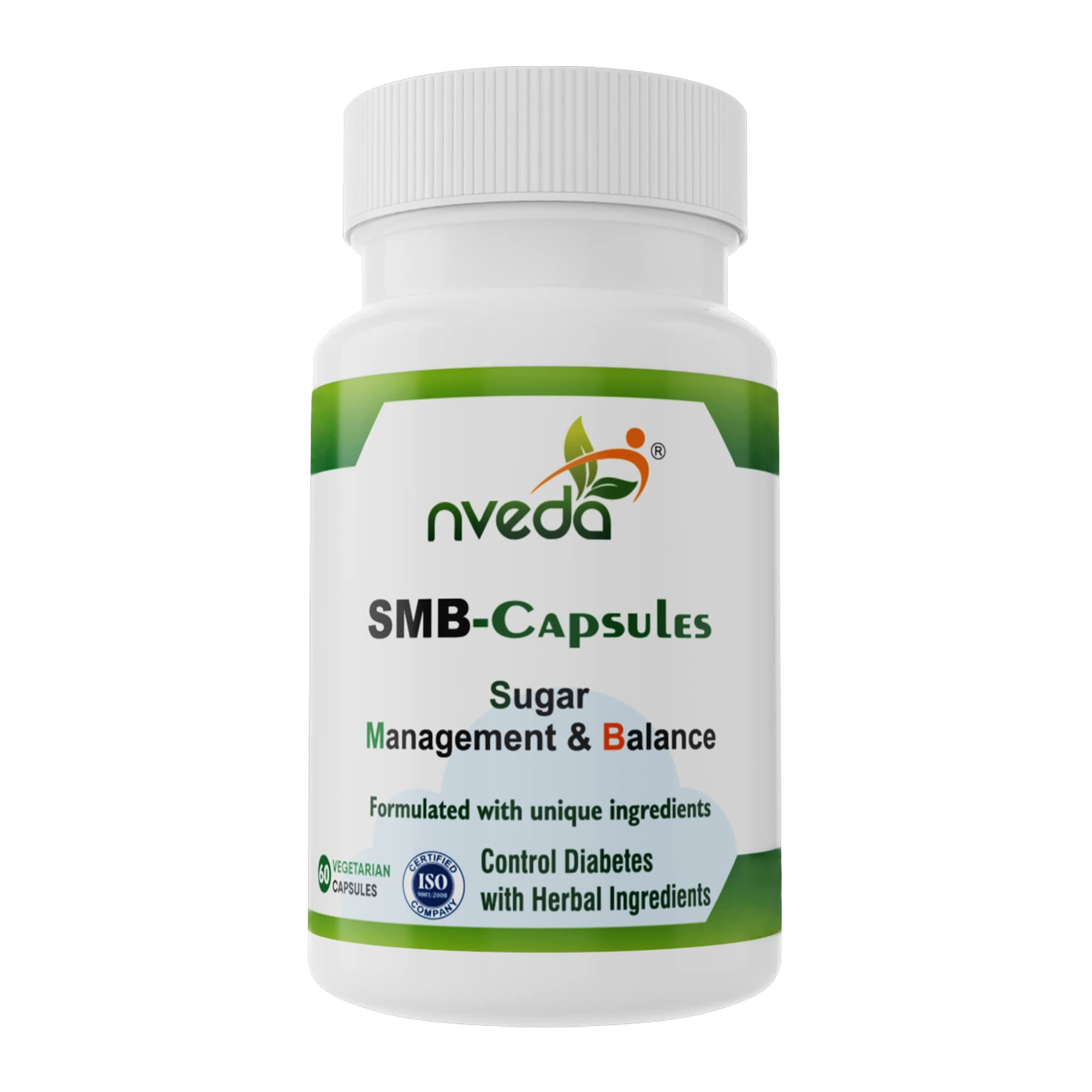 Nveda SMB Blood Sugar Support Capsules for Men & Women | Sugar Control, Glucose Metabolism & Blood Sugar Balance Supplement | Herbal Sugar Management Capsules for Diabetic Support & Metabolic Health | 60 Capsules