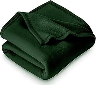 Purav Light Fleece Blanket for Single Bed Soft, Woolen, Winter & Traveling Blanket Ideal AC & All-Season Blanket Polar Fleece & Micro Mink -60" X 90''-1 Pc, Green