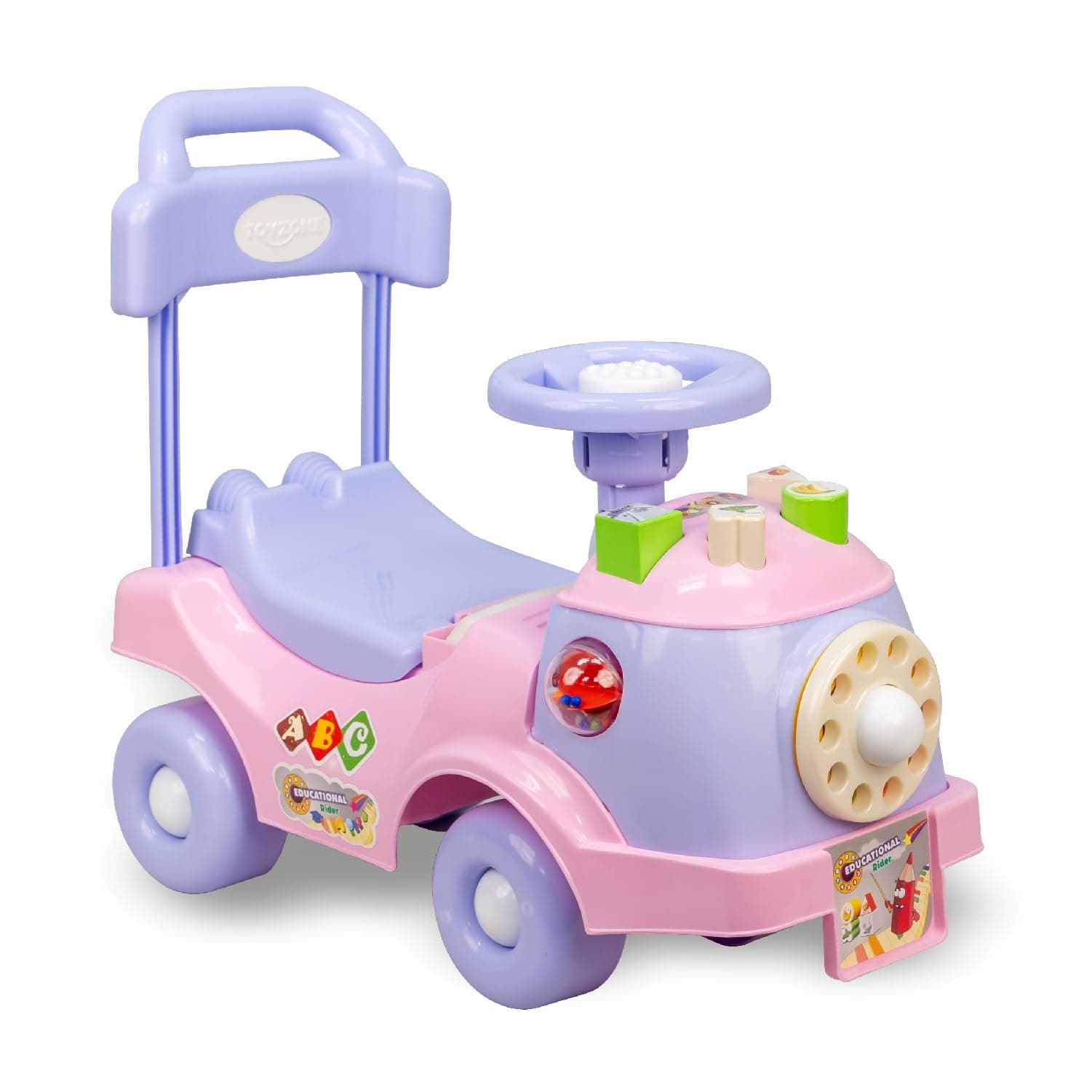 TOY ZONE Educational Rider-Pink|Ride-On Baby Car |Toy Car|Push Car|Swing Car |Kids Power Wheel Ride On Car for Children/Kids |Toy Baby Car