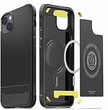 Spigen Rugged Armor MagFit Back Cover Case for iPhone 14, MagSafe Compatible, Resilient Shock Absorption - TPU | Matte Black