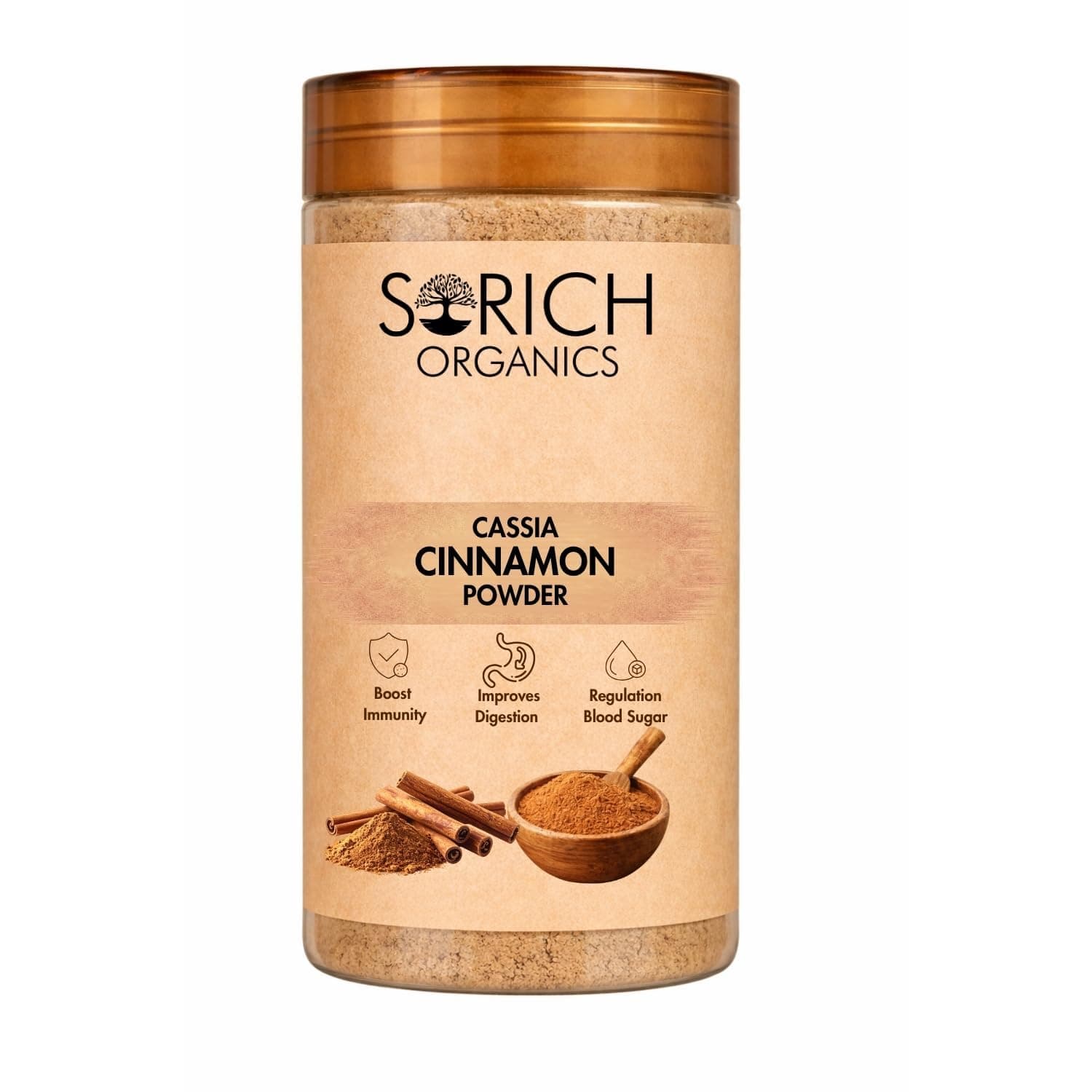 Sorich Organics Cassia Cinnamon Powder 50gm | Cinnamon Powder | Dalchini Powder | Cassia Cinnamon Powder | Perfect for Baking, Cooking, Tea, Smoothies