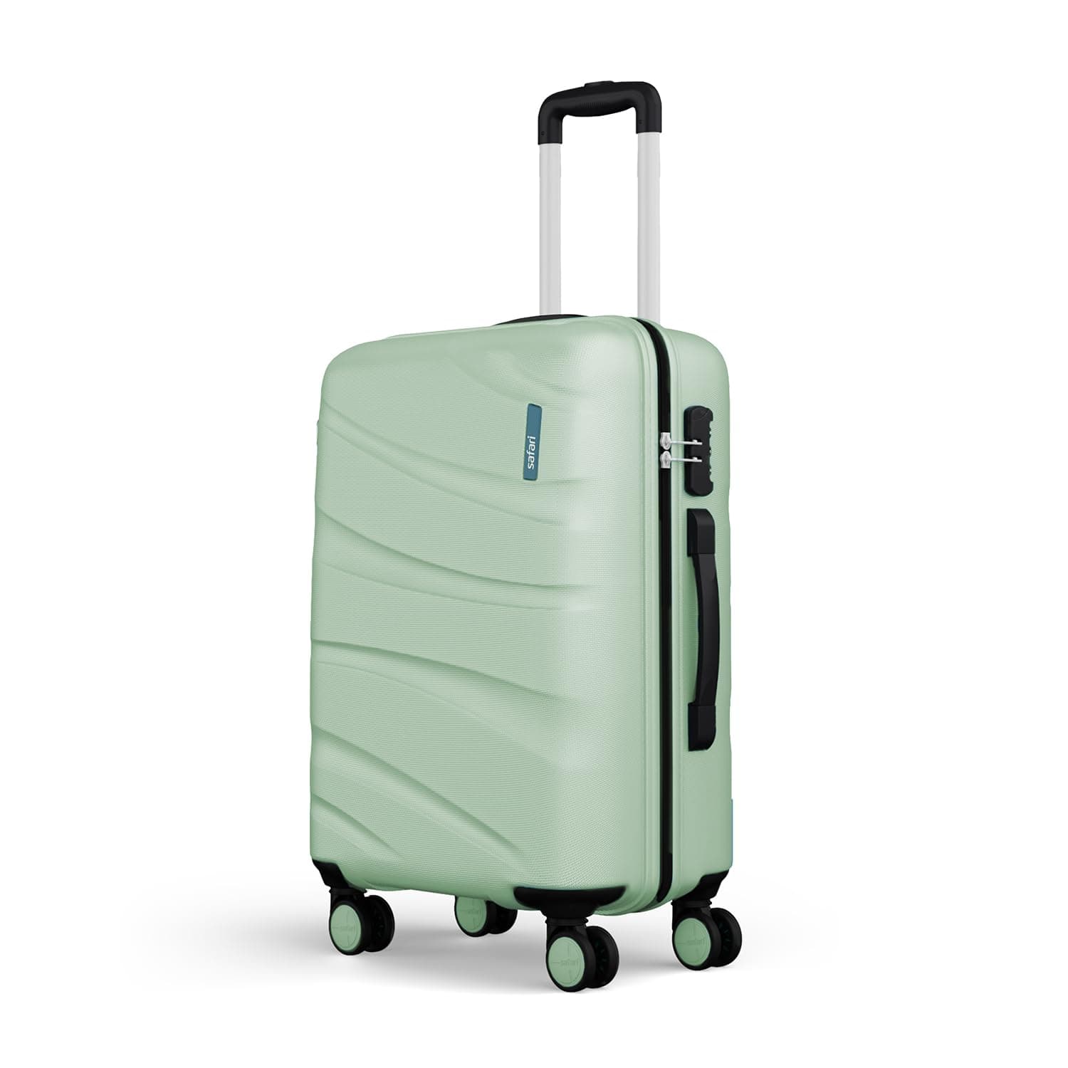 Safari Persia 8 Wheels 65cm Check-in Trolley Bag Hard case Polycarbonate 360 Degree Wheeling System Luggage, Suitcase for Travel, Jade Green, Medium
