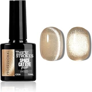 THR3E STROKES 9D Glitter Cat Eye Gel Finish Magnetic Nail Polish Art Manicure DIY at Home Soak Off UV Gel 7.5ML (CE16, 7.5ML)