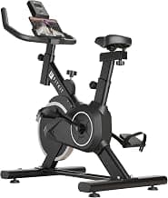 Fitkit by Cult FK8001 Spin Bike with 8Kg Flywheel, LCD display, Adjustable Brake Pad Resistance with Belt Drive System for Fitness at Home Workouts | Max Weight : 130 kg (Black)
