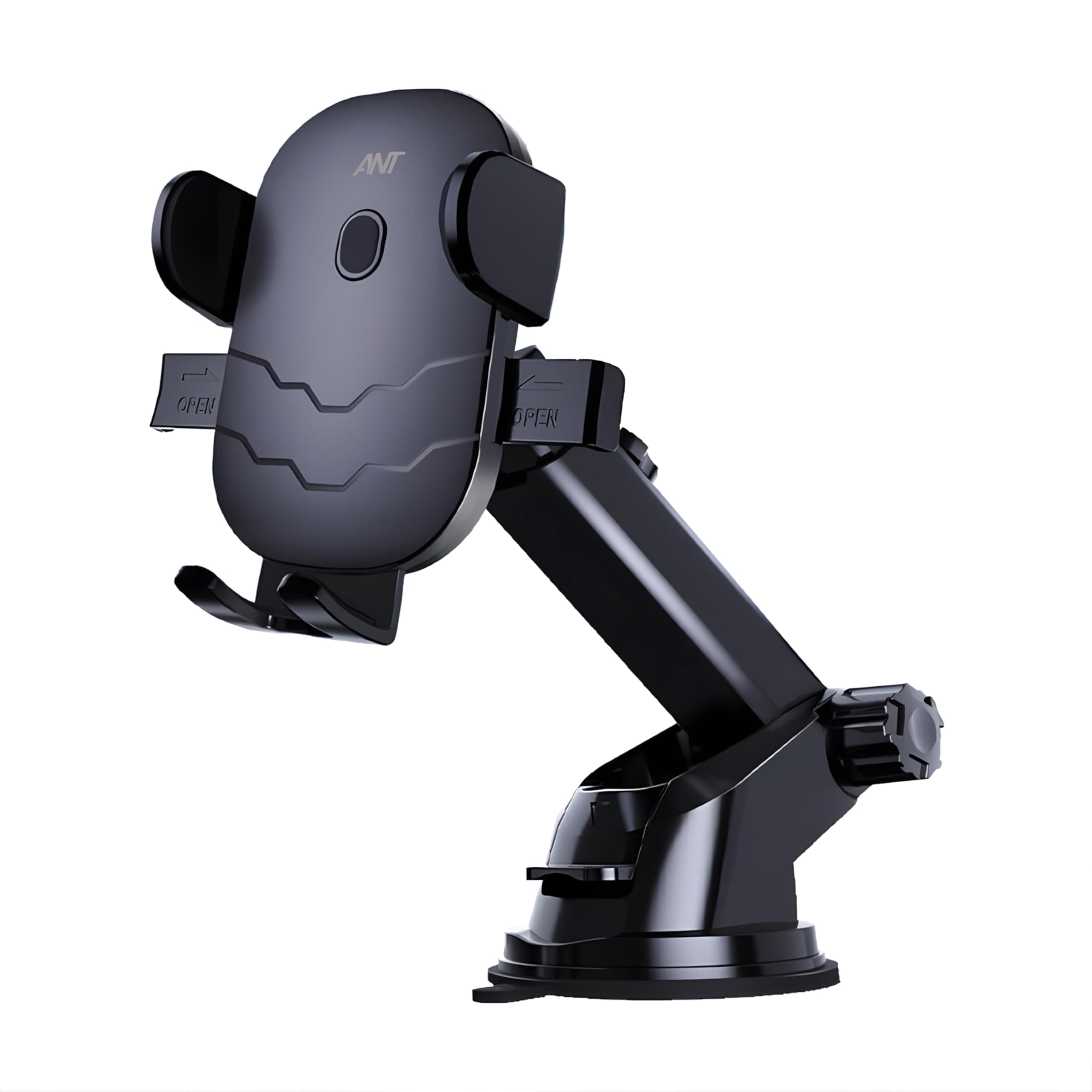 Ant Aura 10 Car Phone Holder with Strong Suction Cup, 360° Rotating Dashboard & Windshield Mobile Mount for 4–7 Inch Smartphones, Adjustable Handsfree Phone Stand