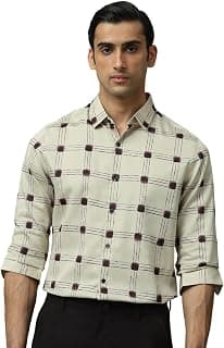 MUFTI Navy Checks Slim Fit Shirt