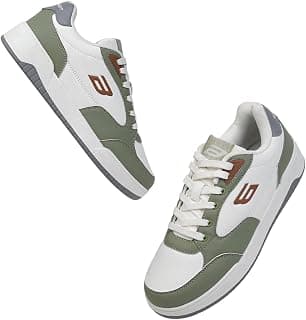 Bond Street Men's Casual Sneakers | PU Upper Lace-Up Shoes with Durable PVC Sole | Stylish & Comfortable Shoes for Men
