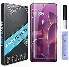 Tempered Glass Screen Protector Compatible for Motorola edge 70 fusion 5G (Transparent) Edge To Edge Full Screen Coverage UV With Easy Installation Kit, Pack of 1