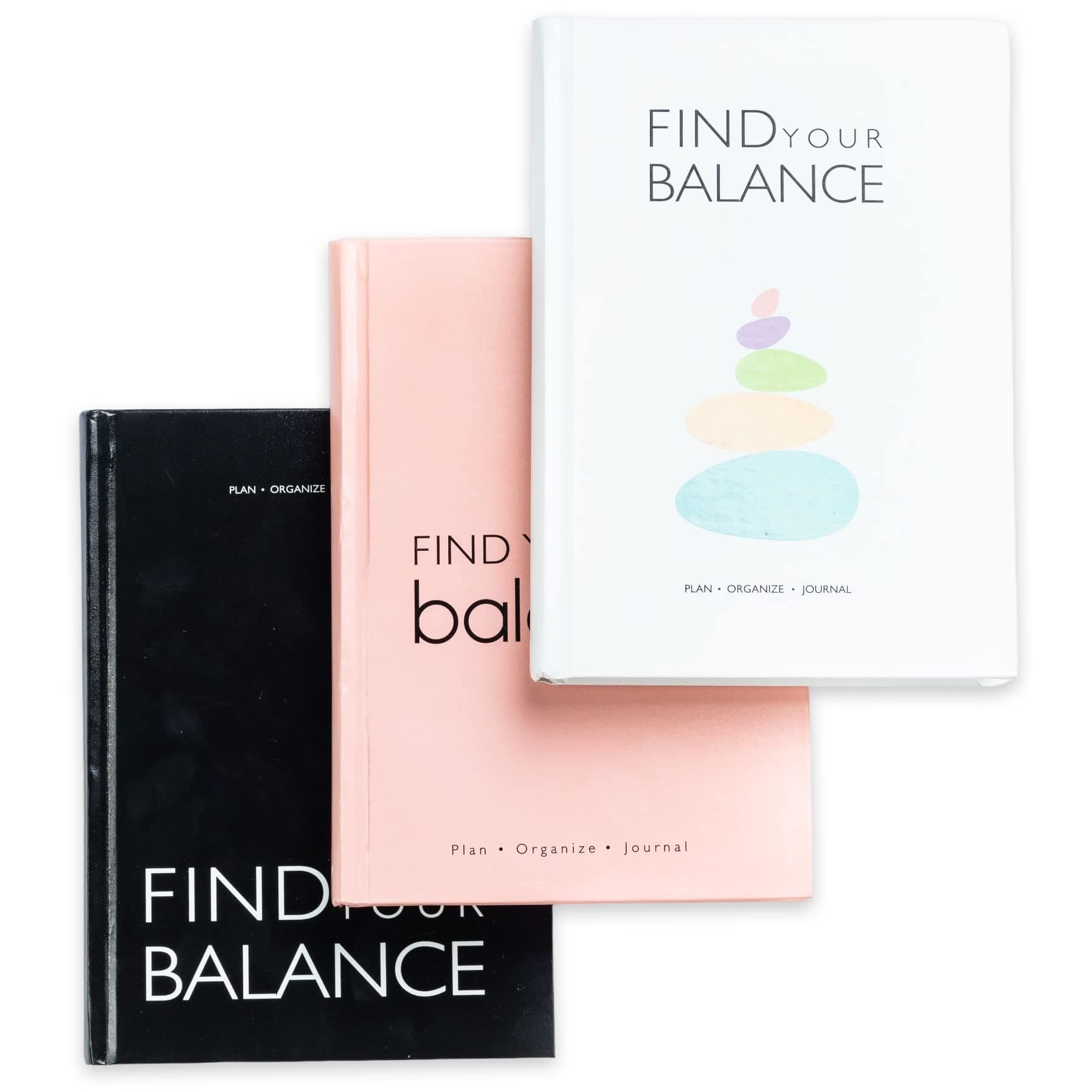 Find Your Balance Undated Daily Planner | 4-Month Productivity & Wellness Planner Journal | 300 Pages | Habit Tracker, Mood Tracker & Gratitude Journal |Set of 3