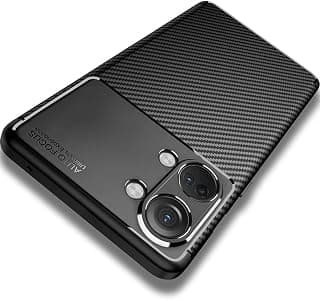 TheGiftKart Rugged Carbon Fibre Armor Back Cover Case for OnePlus Nord 3 5G | Shockproof & Protective | Stunning Minimalist Design Back Case Cover for OnePlus Nord 3 5G (TPU, Black)