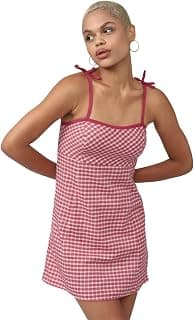 FOREVER 21 Womens Checked Sheath Mini Dresses