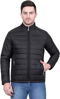 KOTTY Men's Nylon Regular Solid Stylish Designed for Comfort and Warmth Puffer Jacket