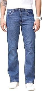 Thomas Scott Men's Bootcut Fit Mid Rise Mid-Rise Clean Look Boot Cut Jeans