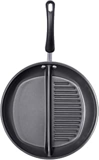Meyer Aluminium Non-Stick 30cm Divided Twin/Breakfast/Multi-Snack Pan (Orange)