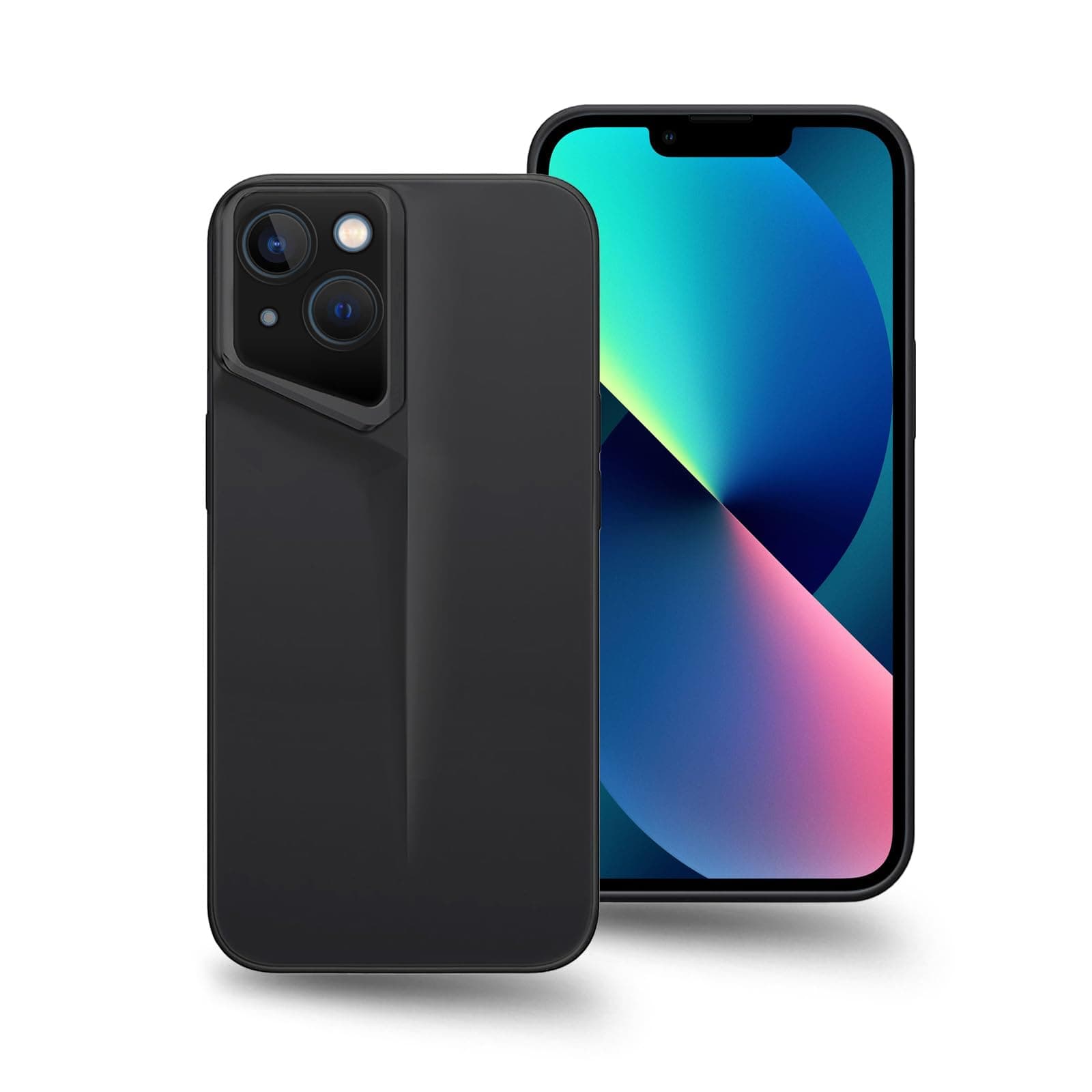 Amazon Brand - Solimo Ultra-Thin Blade Runner Series Matte Finished Camera Protection Soft Back Cover for Apple iPhone 13 - Black