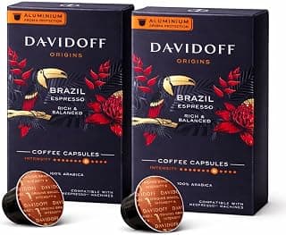 Davidoff Origins Brazil Espresso Coffee Capsules, Pack of 2, 55g Each