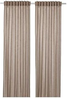 Ikea SILVERLÖNN Sheer Curtains, 1 Pair, Beige, 145x250 cm (57x98)