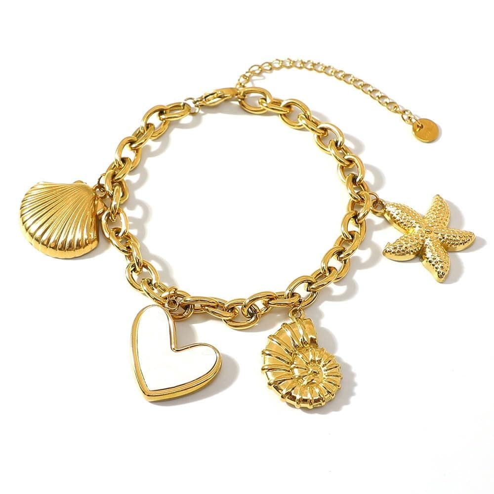 MEENAZ Pearl Charm Bracelet for Women - Stylish Gift for Girls & Women - Waterproof Anti Tarnish Bracelets - Bracelet for Ladies - Jewellery for Women - Valentine Gift for Girlfriend/Wife - 411